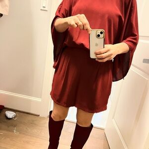 White House Black Market Burgundy Romper